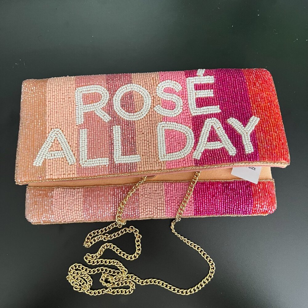 Rose All Day beaded Clutch NY&CO NWT - Picture 4 of 6